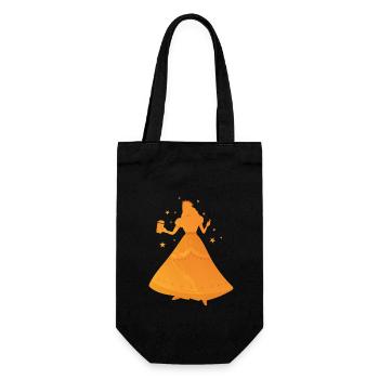 Princesse de la bière dans la beauté de la bière de couleur dorée - Sac à bouteille - noir - Devant
