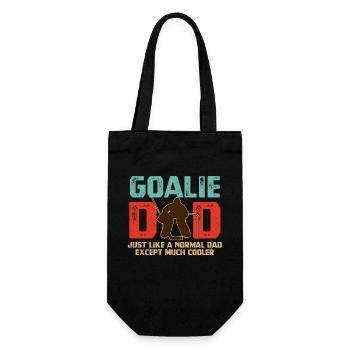 Ice hockey player Goalie Dad Father's Day Gifts - Geschenkbeutel für Flaschen - Schwarz - Vorne