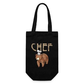 L’ours chef cuisine cuisine cadeau - Sac à bouteille - noir - Devant