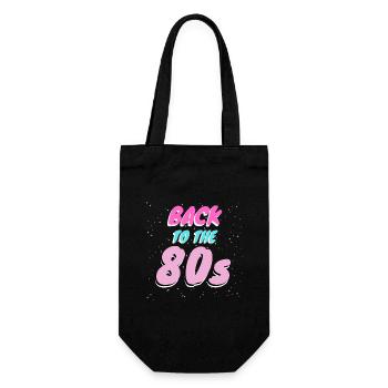 Back to the 80s retro vibes for real 80s fans - Gift Bag for Bottles - black - Front