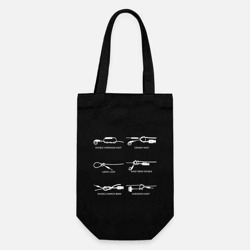 Écouteurs de nœud de câble de musique - Sac à bouteille - noir