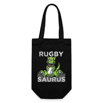 Rugby Dinosaurs Rugbysaurus Dino rugby fan - Gift Bag for Bottles - black - Front