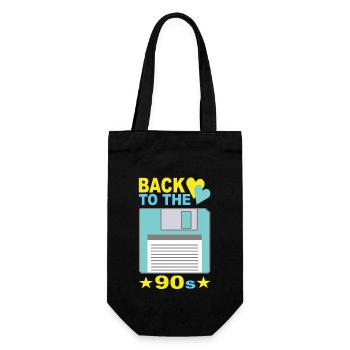 90er 90er Mode 90er Party 90er Jahre - Geschenkbeutel für Flaschen - Schwarz - Vorne