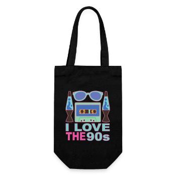 90er jahre 90er Patry 90er Mode 90er Outfit - Geschenkbeutel für Flaschen - Schwarz - Vorne