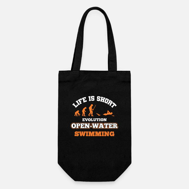 Swimmer swimming - Gift Bag for Bottles - black