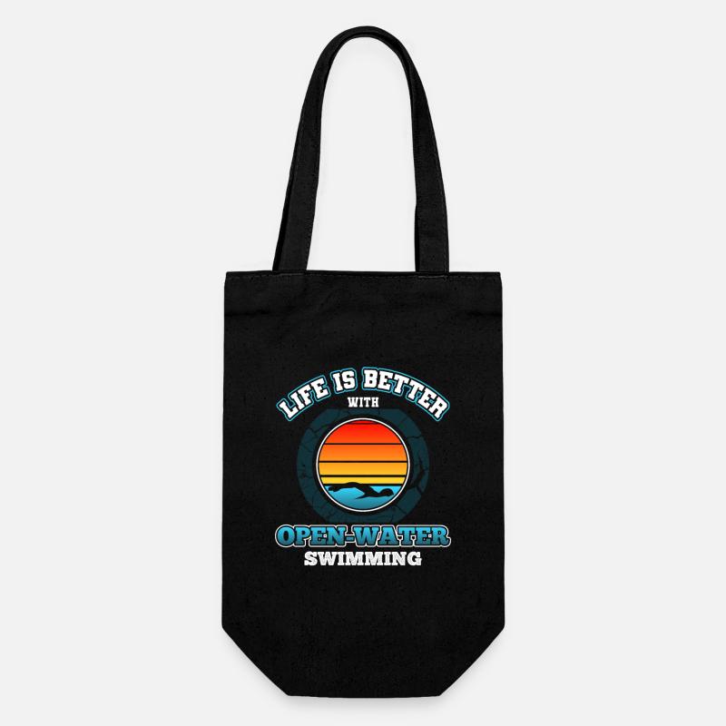 swim - Gift Bag for Bottles - black