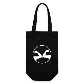 Corona no shaking hands elbows - Gift Bag for Bottles - black - Front