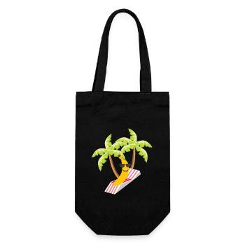 banana - Gift Bag for Bottles - black - Front