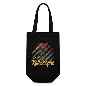 Alter Katastrophe - lustiger Spruch vintage retro - Geschenkbeutel für Flaschen - Schwarz - Vorne