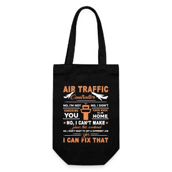 Air Traffic Controller Air Traffic Control - Gift Bag for Bottles - black - Front