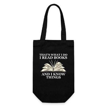 I read books and I know things Lecture Livres Sort - Sac à bouteille - noir - Devant