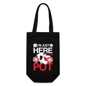 I'm Just Here For The Pot - Geschenkbeutel für Flaschen - Schwarz - Vorne