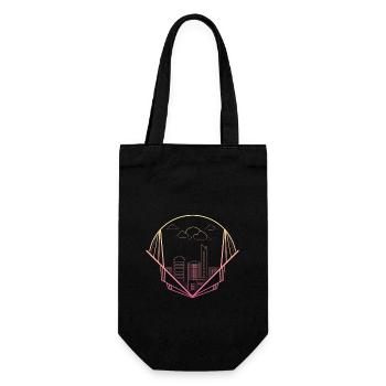skyline - Gift Bag for Bottles - black - Front