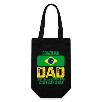 Brazilian father Brazil flag Father's Day - Gift Bag for Bottles - black - Front