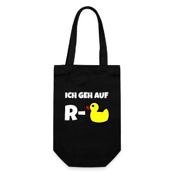 Ich geh auf Rente - Geschenkbeutel für Flaschen - Schwarz - Vorne