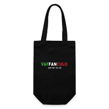Italien Flagge Vaffanculo Italiener Humor Geschenk - Geschenkbeutel für Flaschen - Schwarz - Vorne