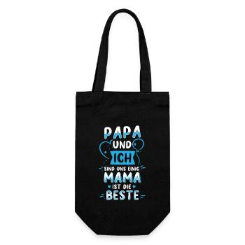 Beste Mama - Geschenkbeutel für Flaschen - Schwarz - Vorne