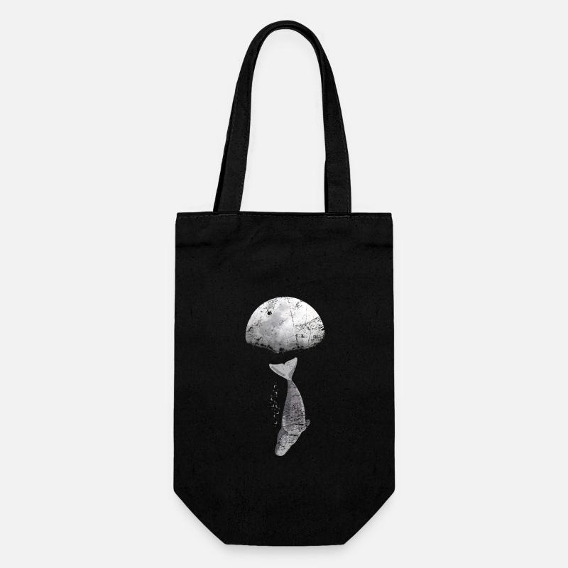Wal Blauwal Pottwal Evolution - Geschenkbeutel für Flaschen - Schwarz