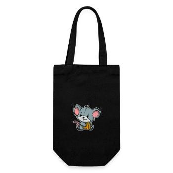 Cute Little Mouse Rat Animal Gift Idea - Gift Bag for Bottles - black - Front
