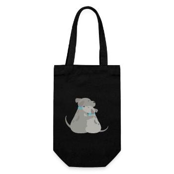 Chien câlin - Sac à bouteille - noir - Devant