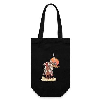 Knight medieval armor Templar sword - Gift Bag for Bottles - black - Front