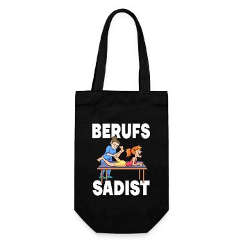 Berufs Sadist Physiotherapie Physiotherapeut - Geschenkbeutel für Flaschen - Schwarz - Vorne