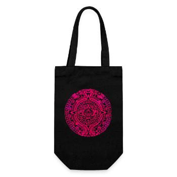 Aztec Mayan Aztec Calendar Mexico - Gift Bag for Bottles - black - Front