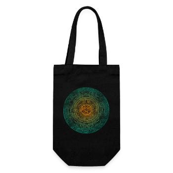 Aztec Mayan Aztec Calendar Mexico - Gift Bag for Bottles - black - Front