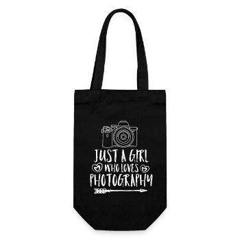 photographer - Gift Bag for Bottles - black - Front