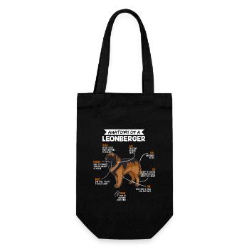 Anatomy Of A Leonberger Funny Dog Owner Gift - Gift Bag for Bottles - black - Front