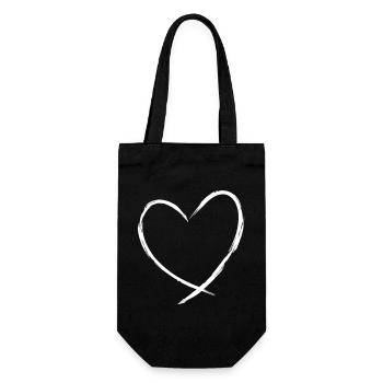 Coeur symbole amour cadeau amitié romantique - Sac à bouteille - noir - Devant