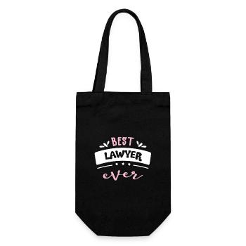Best Lawyer Ever Gift Idea - Gift Bag for Bottles - black - Front