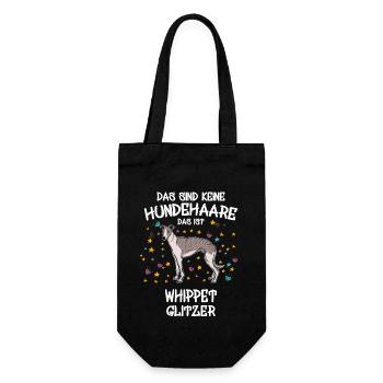 Cadeau de propriétaire de chien Whippet Glitter Dog - Sac à bouteille - noir - Devant