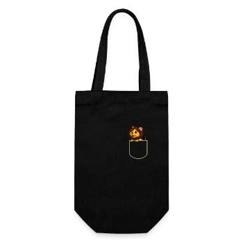 Lion dans La poche poitrine Chat prédateur T-shirt - Sac à bouteille - noir - Devant