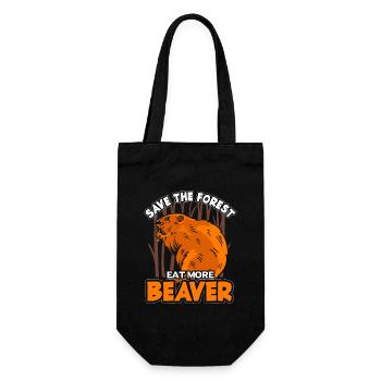 Beaver beaver - Gift Bag for Bottles - black - Front