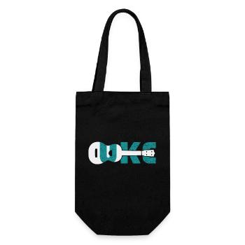 ukulele - Gift Bag for Bottles - black - Front