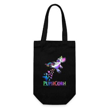 Drôle de pet Licorne cadeau Licorne Pupsicorn - Sac à bouteille - noir - Devant