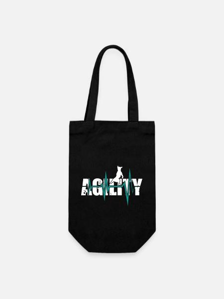 Agility dogs - agility - Gift Bag for Bottles - black