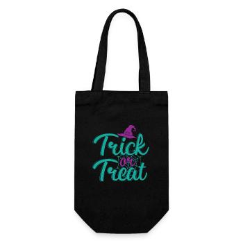 Chapeau de sorcière d'Halloween "Trick or Treat" - Sac à bouteille - noir - Devant