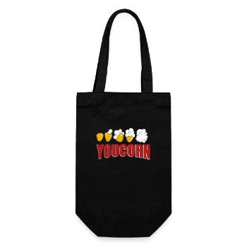 Popcorn saying - Gift Bag for Bottles - black - Front