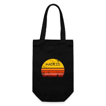 Madrid Retro Geschenk - Geschenkbeutel für Flaschen - Schwarz - Vorne