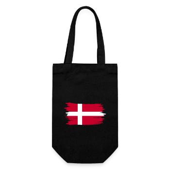 Danemark Drapeau drapeau danois Scandinavie Vacances - Sac à bouteille - noir - Devant