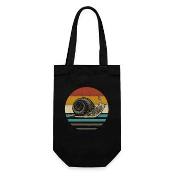 Escargot vintage retro cadeau coureur jogger - Sac à bouteille - noir - Devant