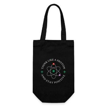 Penser positif comme une physique de chimie proton - Sac à bouteille - noir - Devant