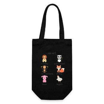 Tierschutz Vegetarier Veganer Geschenk - Geschenkbeutel für Flaschen - Schwarz - Vorne