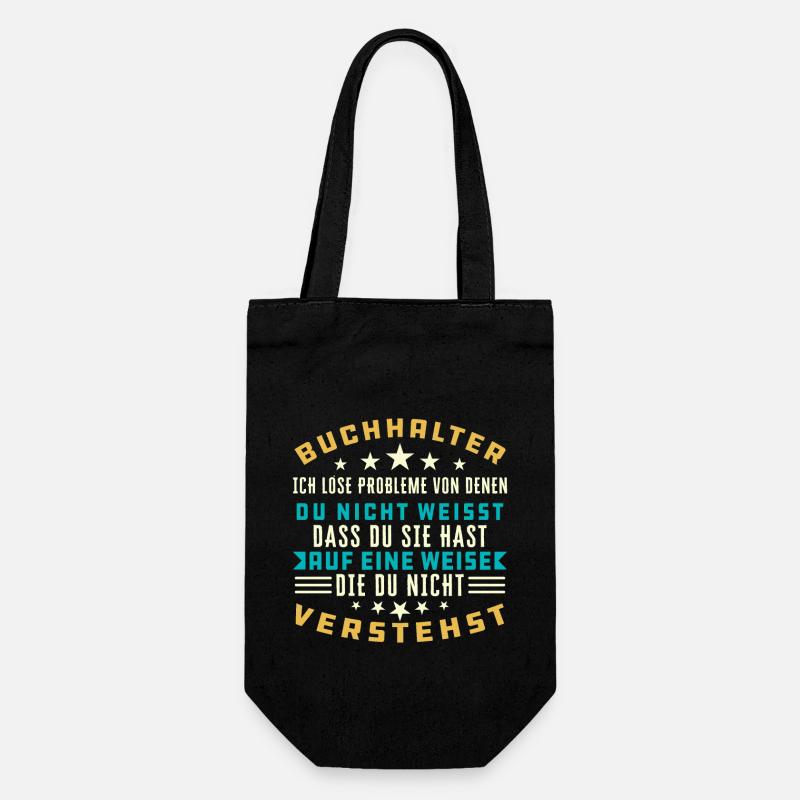 Buchhalter Buchhalter Buchhaltung - Geschenkbeutel für Flaschen - Schwarz