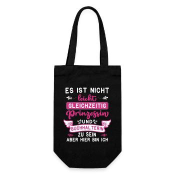 Buchhalter Buchhalter Buchhaltung - Geschenkbeutel für Flaschen - Schwarz - Vorne