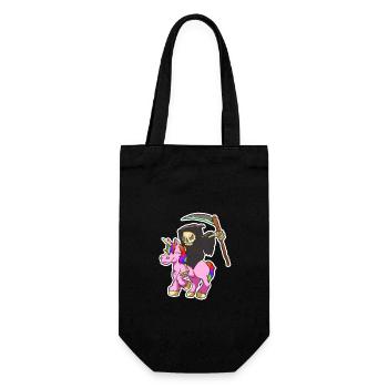 Cadeau Licorne et Grim Reaper - Sac à bouteille - noir - Devant