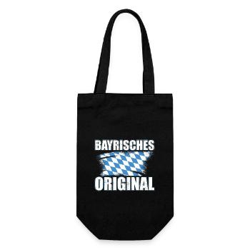 Bayrische Geschenke | Bayern Weißwurst München - Geschenkbeutel für Flaschen - Schwarz - Vorne