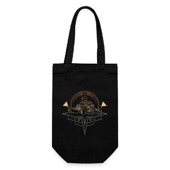Go kart driver - Gift Bag for Bottles - black - Front